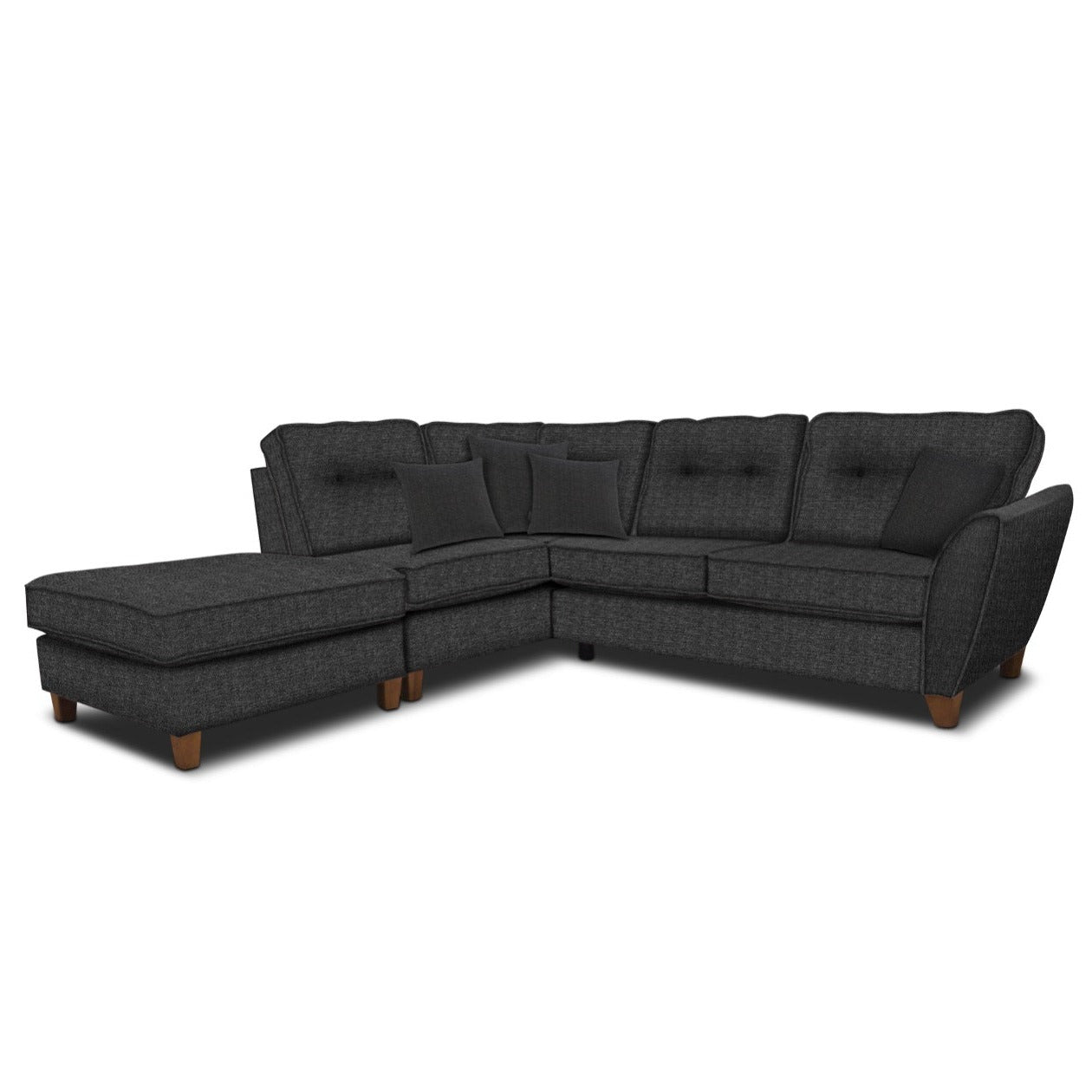 Brooklyn Spirit Small 1 Arm (Including Footstool) Left Hand Chaise Formal Back Corner Sofa (Express)