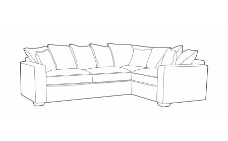 Chic (L2,CO,R1) Right Hand Facing Pillow Back Corner Sofa
