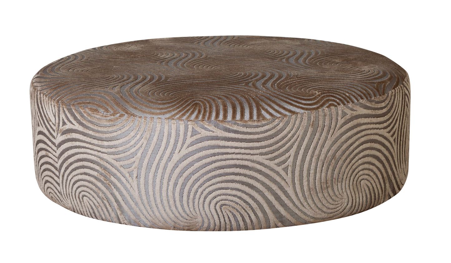 Veda Round Patterned Footstool (Superior)